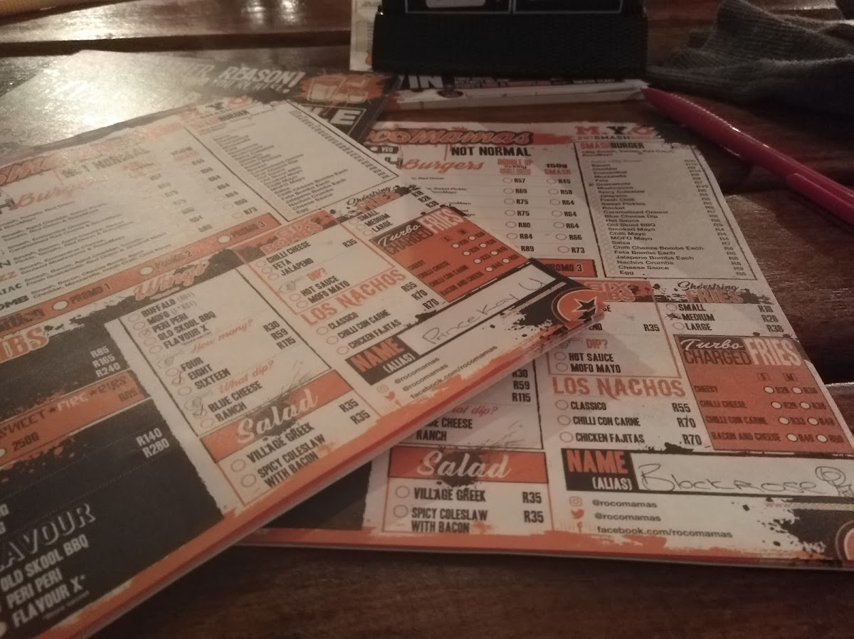 Menu Rocomamas Boksburg-9